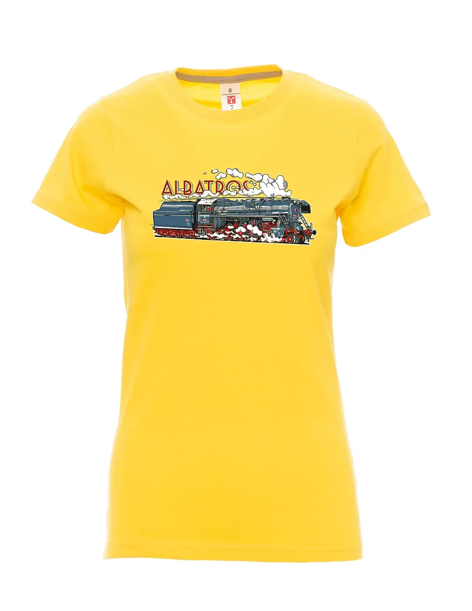 Damski t-shirt żółty Lokomotywa Albatros