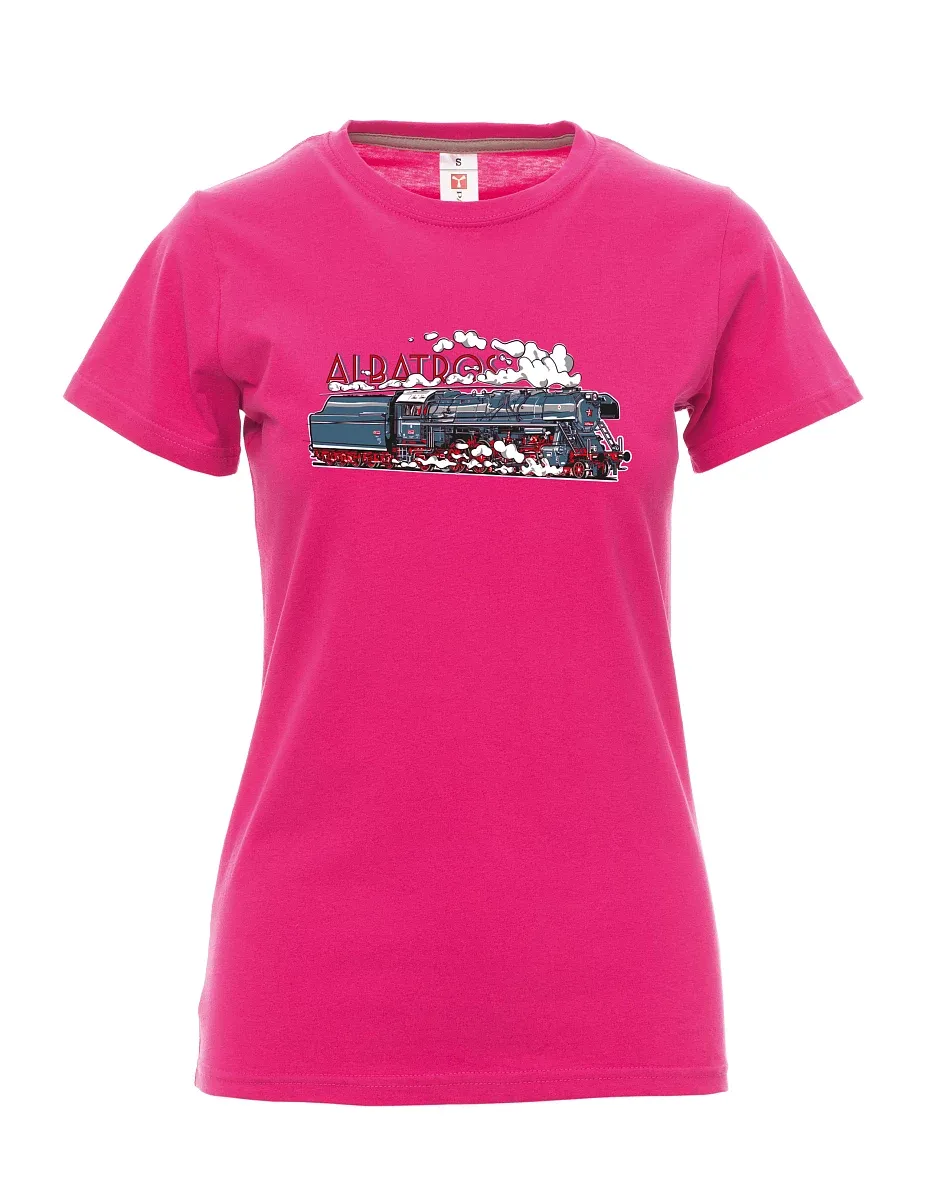 Damski t-shirt różowy Lokomotywa Albatros