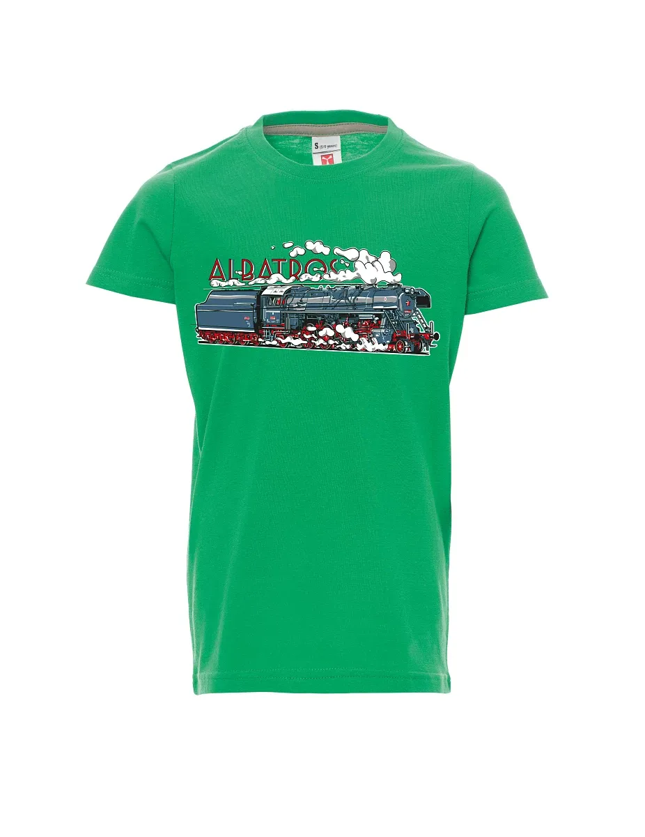 Dziecięcy t-shirt zielony Lokomotywa Albatros