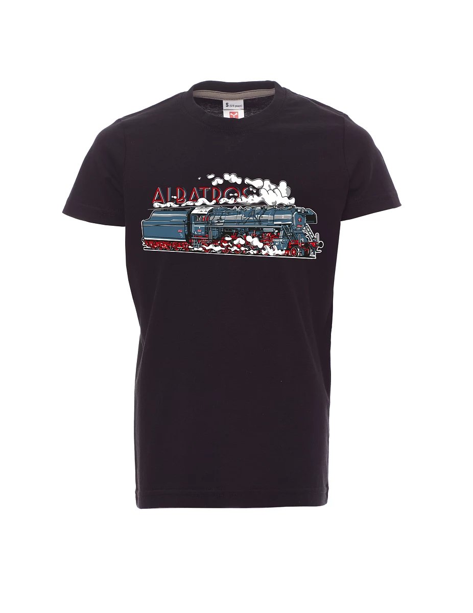 Dziecięcy t-shirt czarny Lokomotywa Albatros