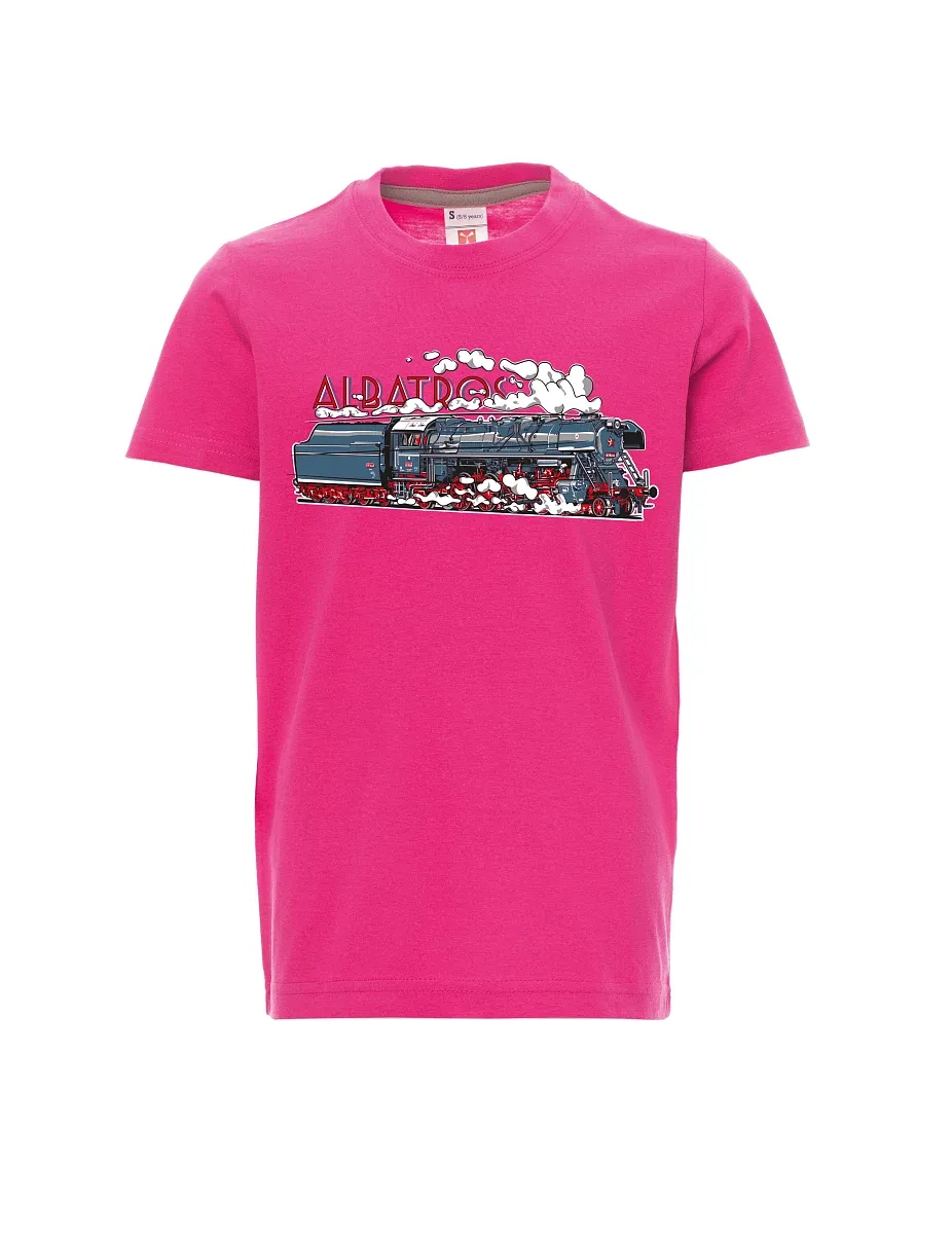 Dziecięcy t-shirt różowy Lokomotywa Albatros