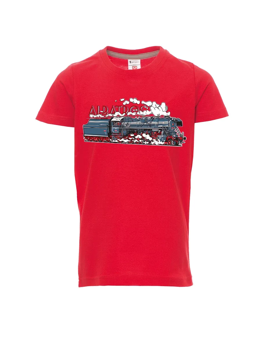 Dziecięcy t-shirt czerwony Lokomotywa Albatros