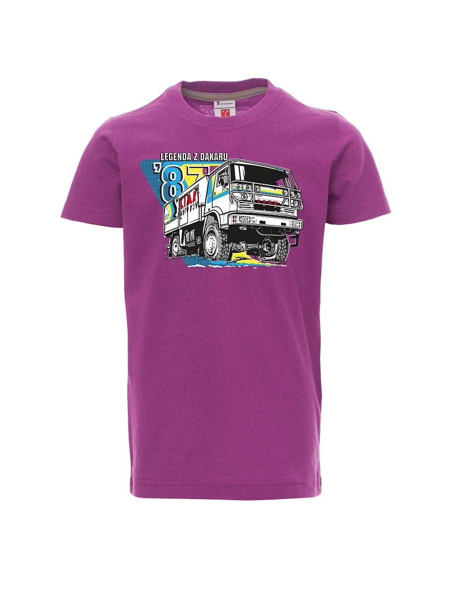 Dziecięcy t-shirt purpurowy Liaz z Dakaru 1987