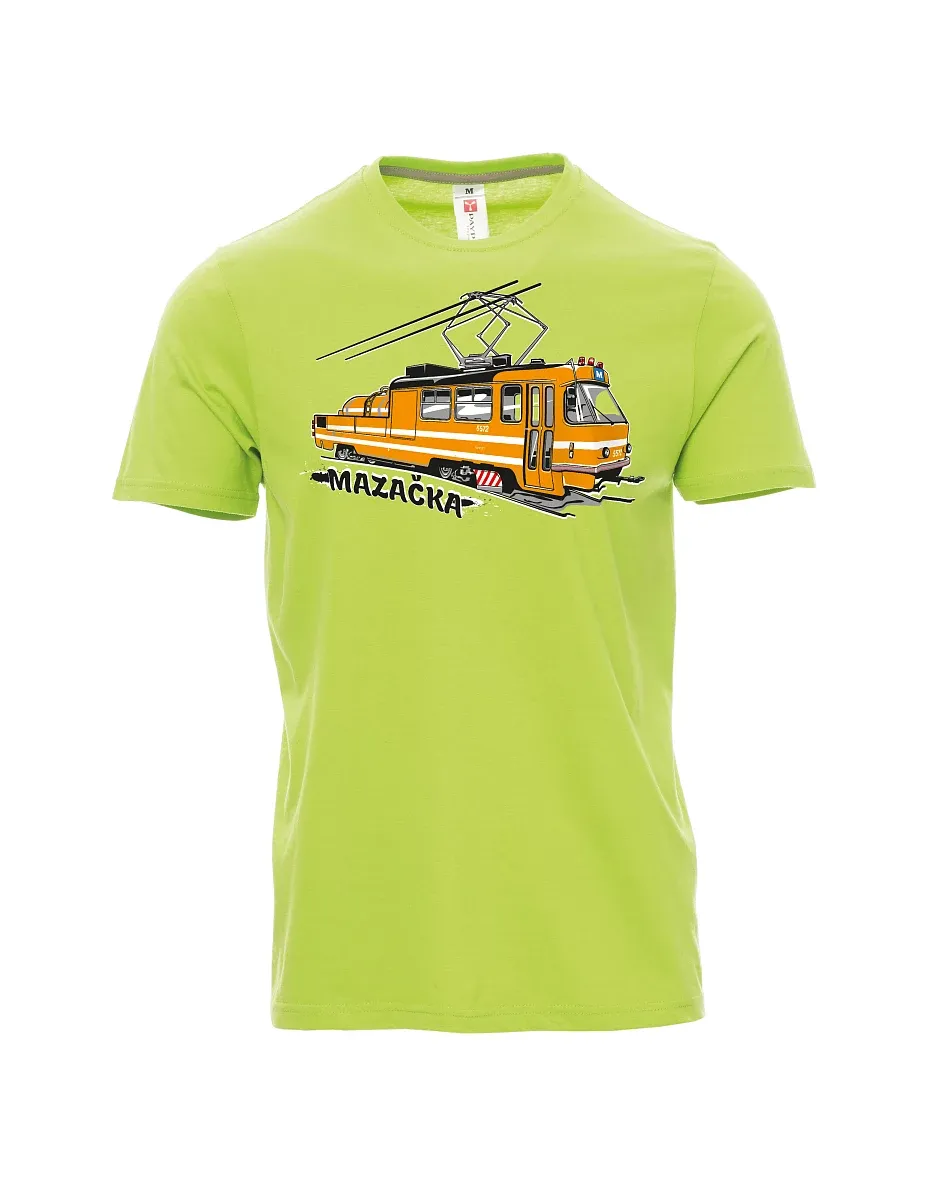 Męski t-shirt jasno zielony Tramwaj smarujący