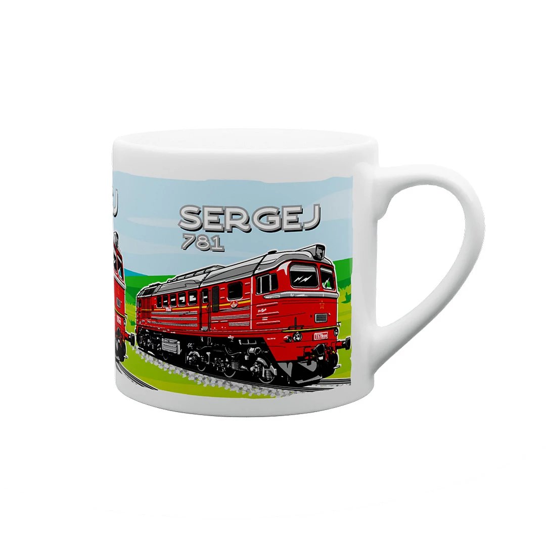 Ceramiczny kubek Lokomotywa 781 "Sergej" (M62)  170 ml