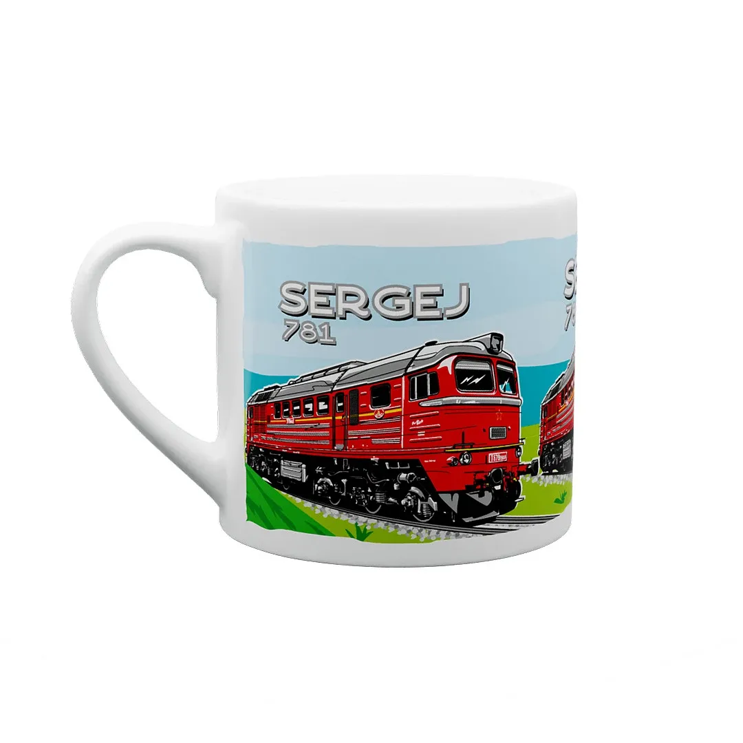 Ceramiczny kubek Lokomotywa 781 "Sergej" (M62)  170 ml