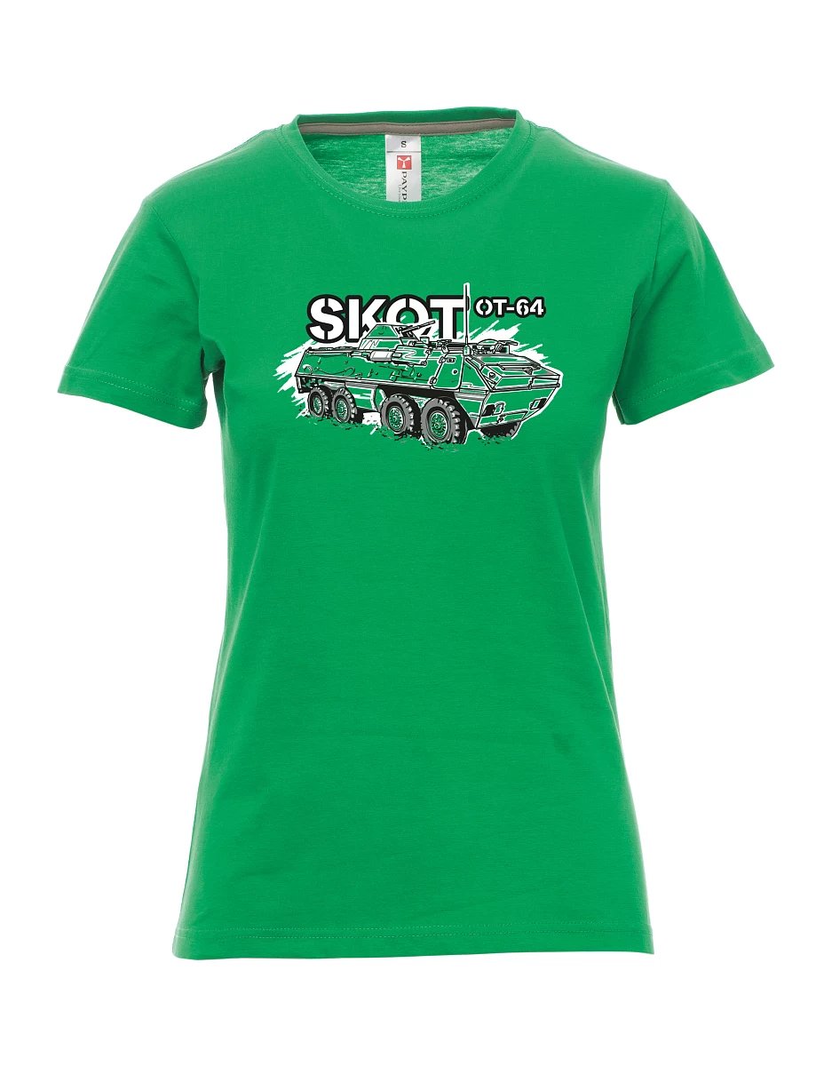 Damski t-shirt zielony Opancerzony Transporter 64 "SKOT"