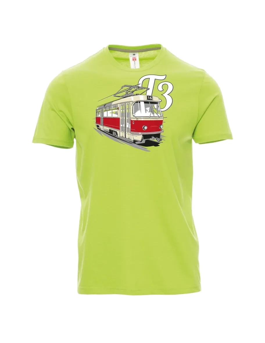 Męski t-shirt jasno zielony Tramwaj T3