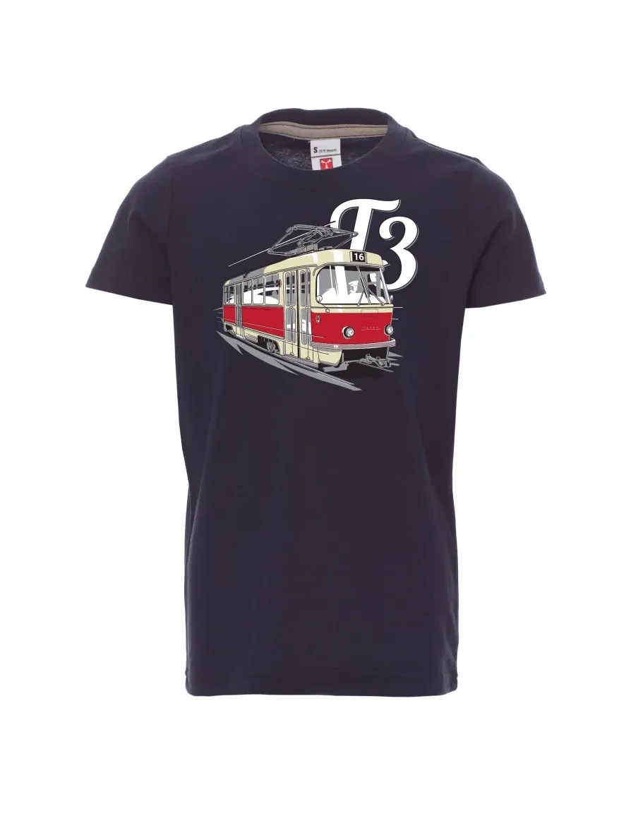 Dziecięcy t-shirt navy Tramwaj T3