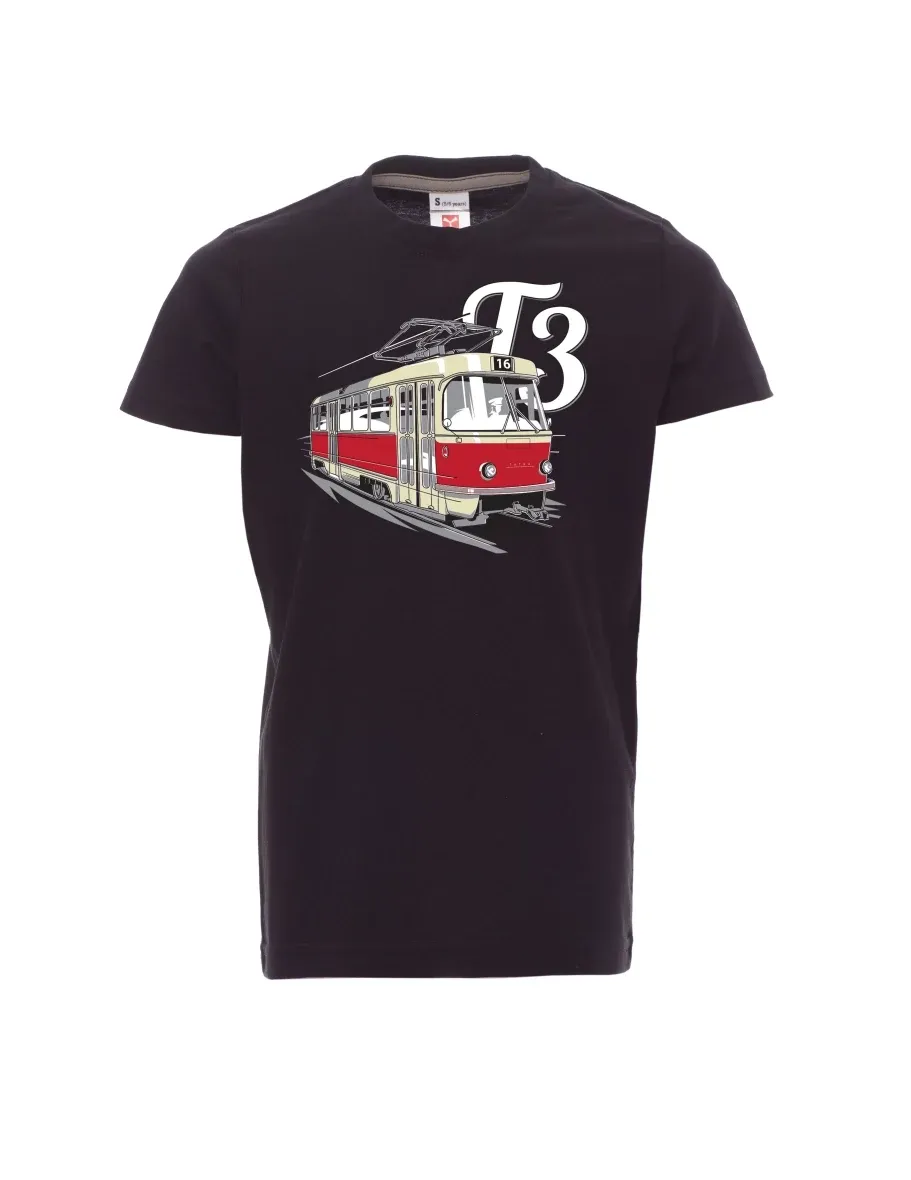 Dziecięcy t-shirt czarny Tramwaj T3
