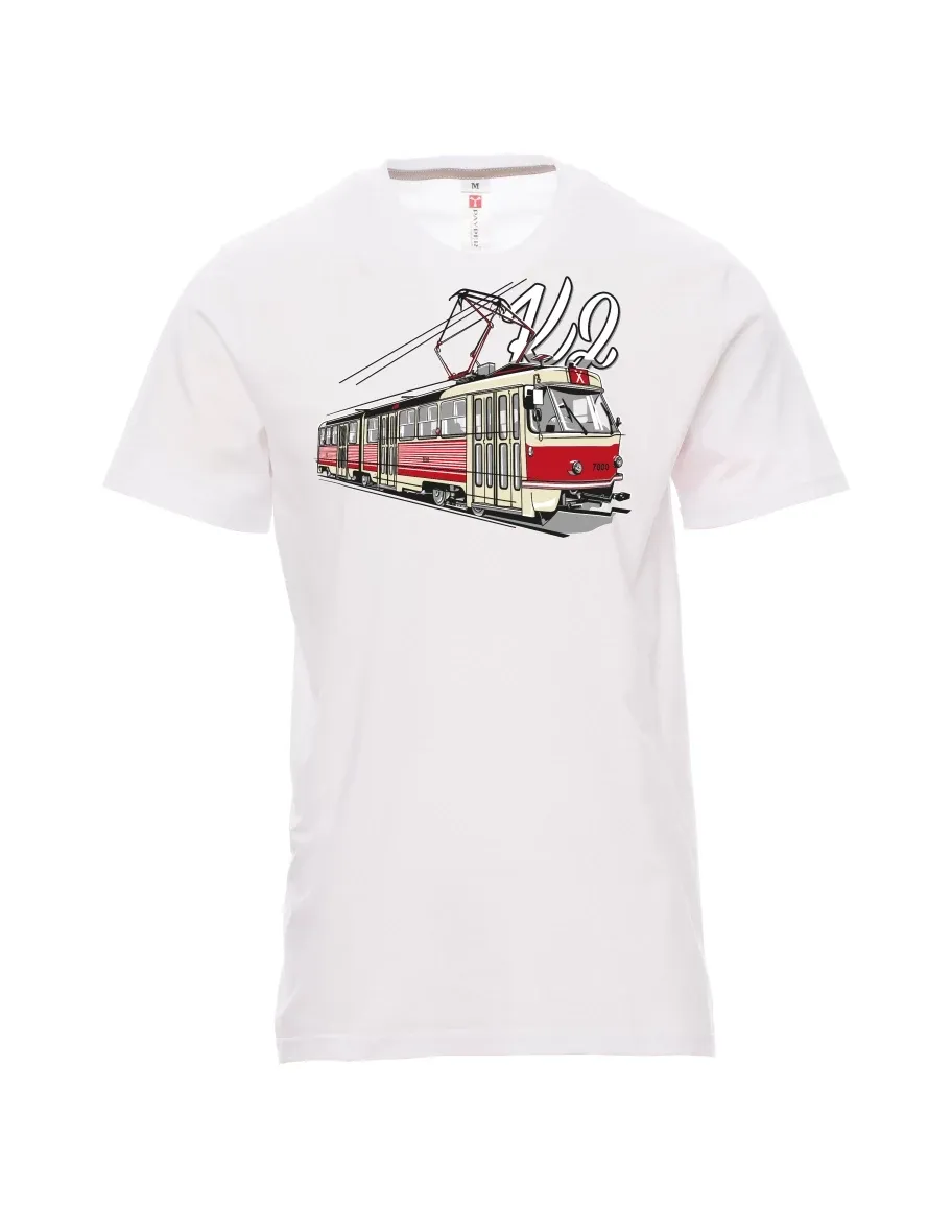 Męski t-shirt biały Tramwaj K2