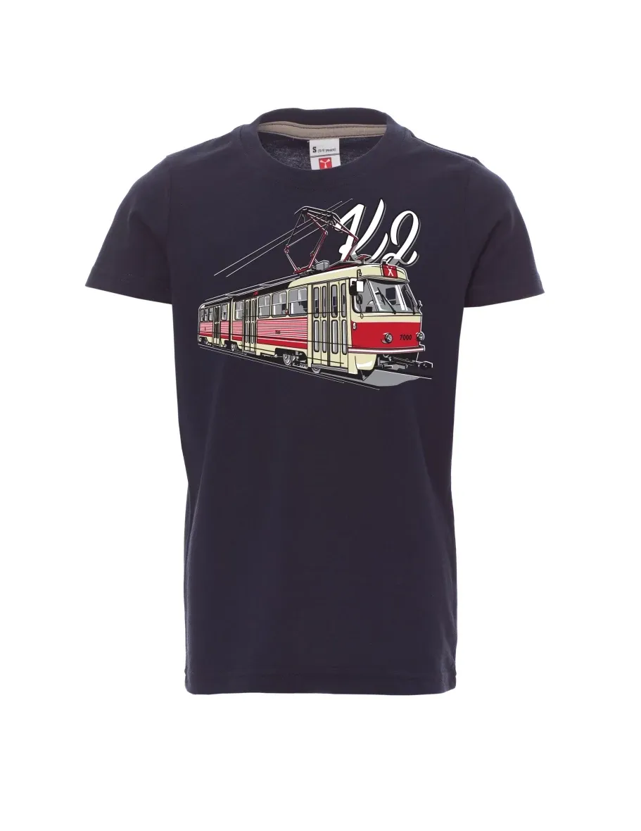 Dziecięcy t-shirt navy Tramwaj K2