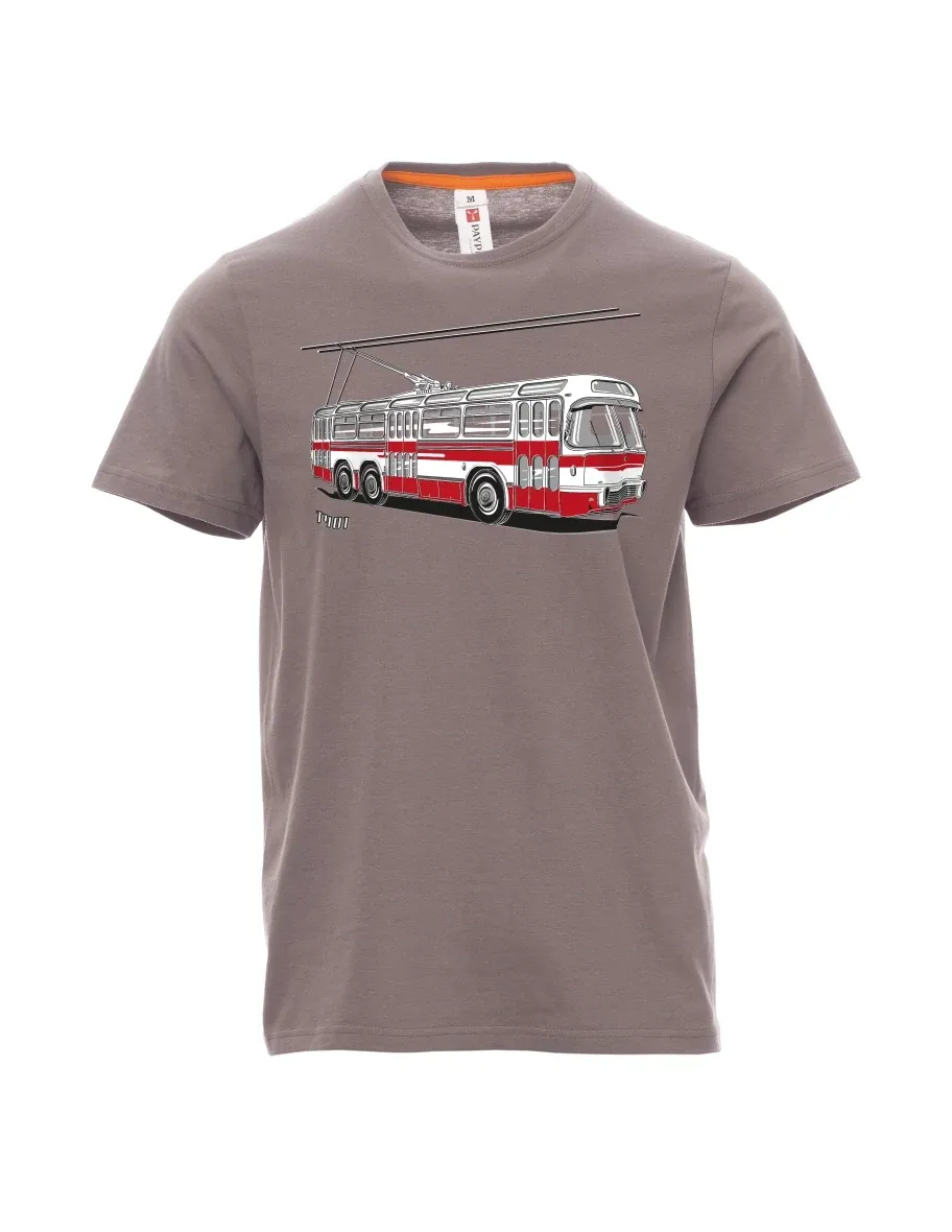 Męski t-shirt stalowa szarość Wózek  T401