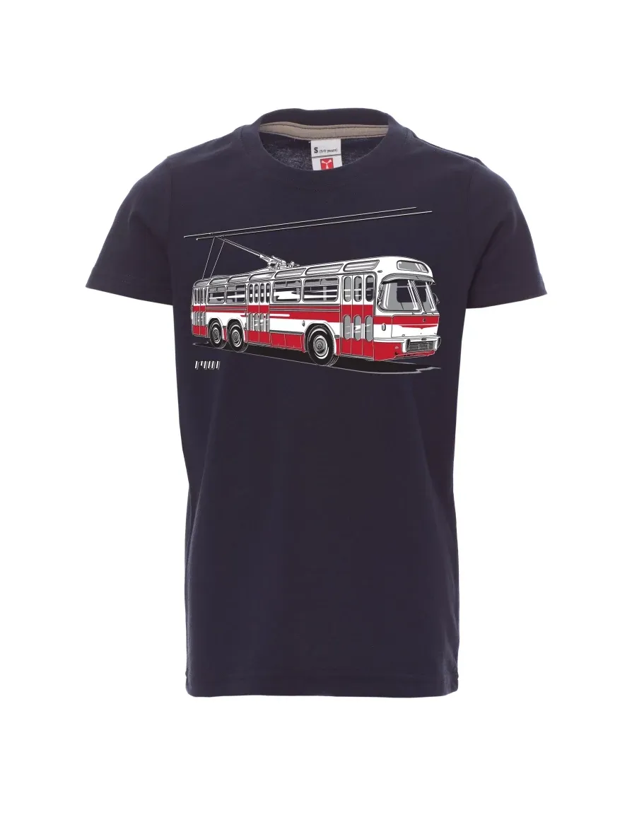 Dziecięcy t-shirt navy Wózek  T401