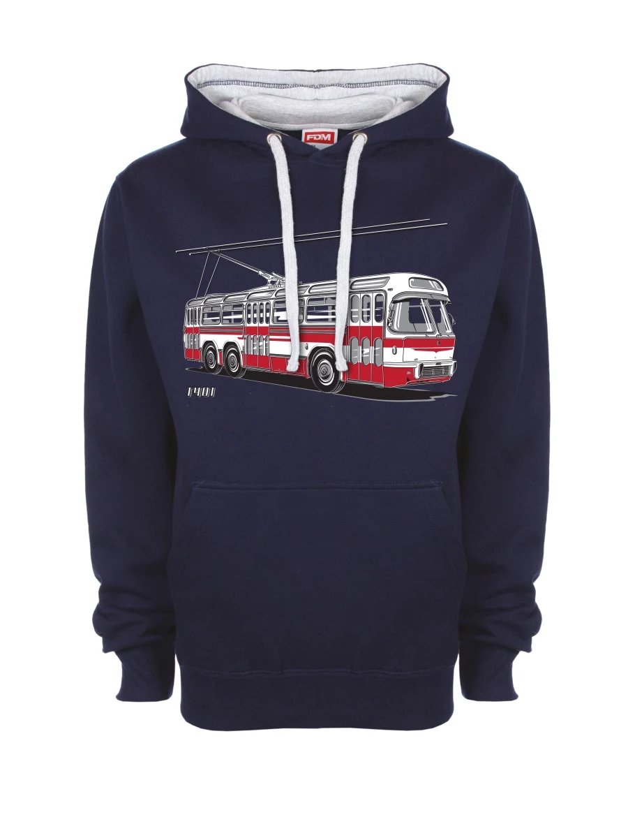 Bluza szaro-królewsko niebieska Wózek  T401
