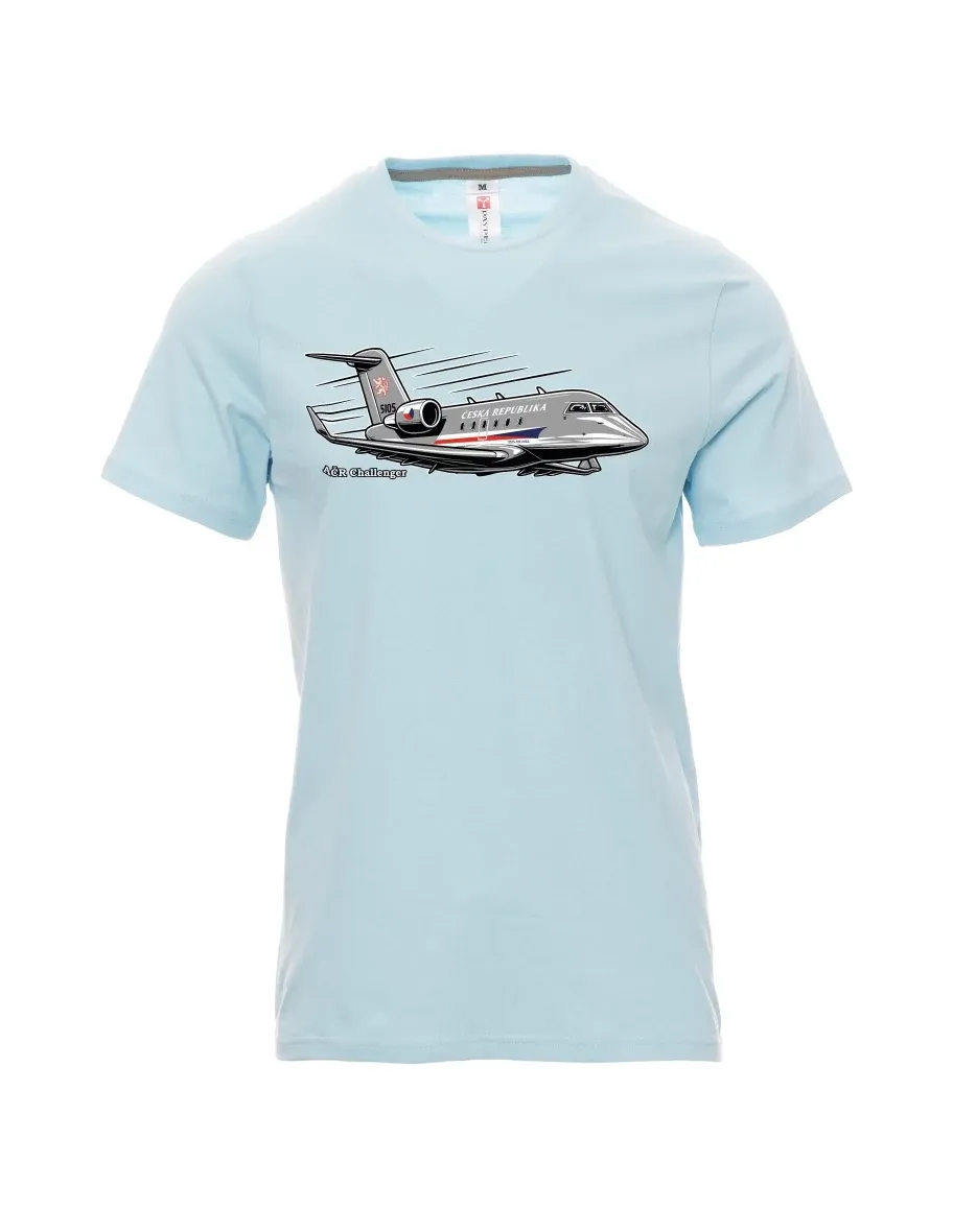 Męski t-shirt jasno niebieski Samolot AČR Challenger