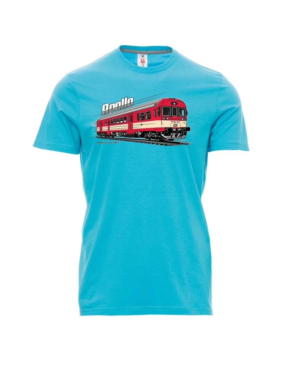 Męski t-shirt turkusowy Wagon silnikowy 843 „Apollo“