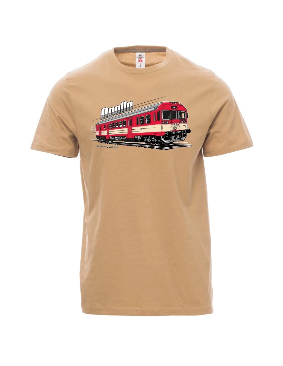 Męski t-shirt brązowy Wagon silnikowy 843 „Apollo“