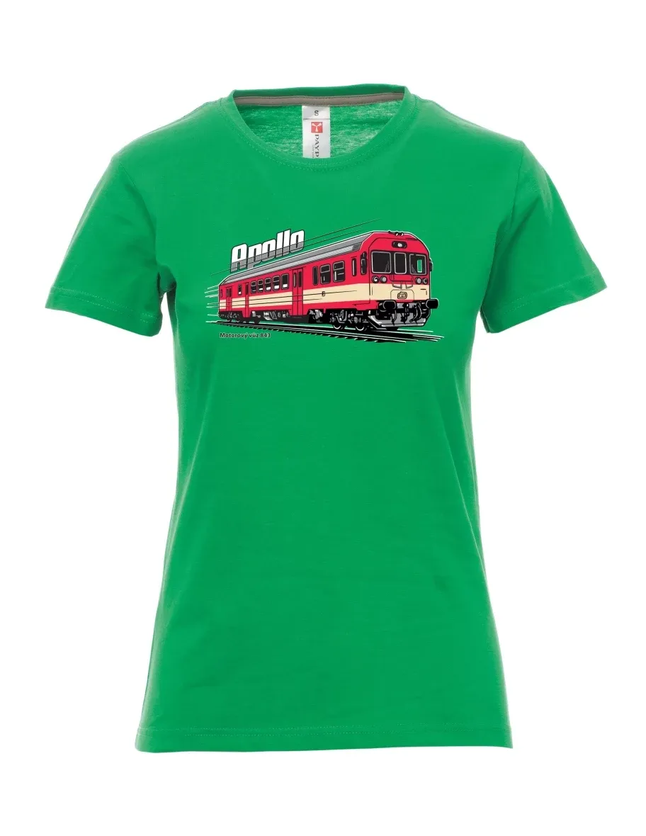 Damski t-shirt zielony Wagon silnikowy 843 „Apollo“