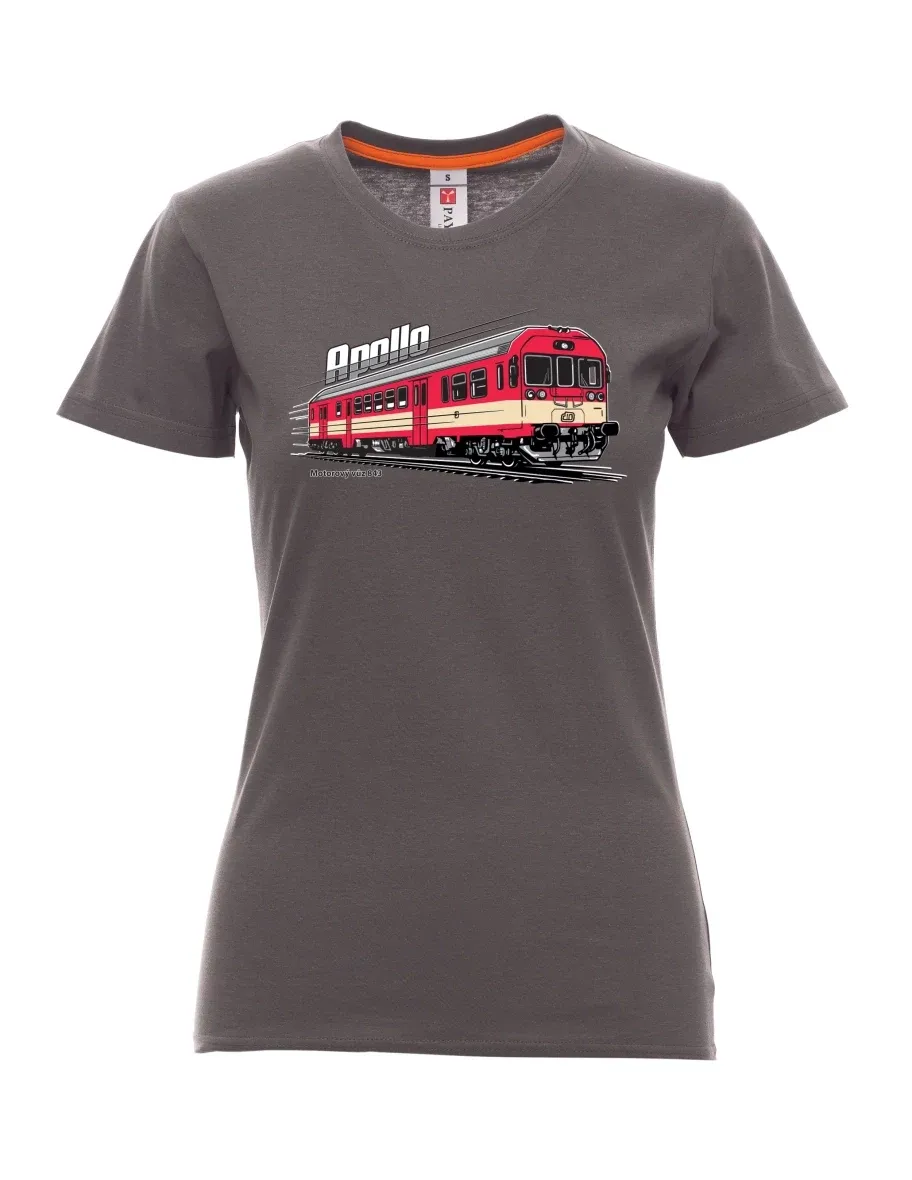 Damski t-shirt antracytowy Wagon silnikowy 843 „Apollo“