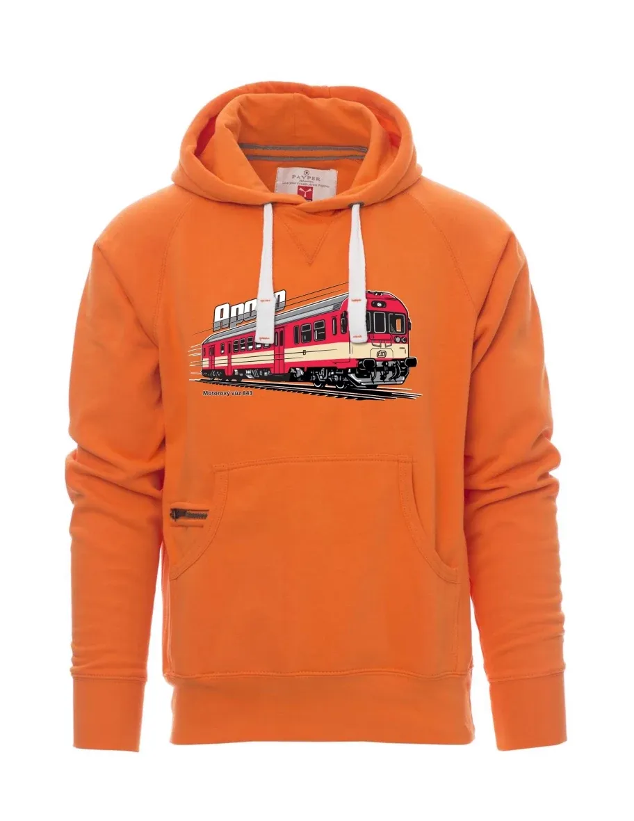 Męska bluza pomarańczowa Wagon silnikowy 843 „Apollo“