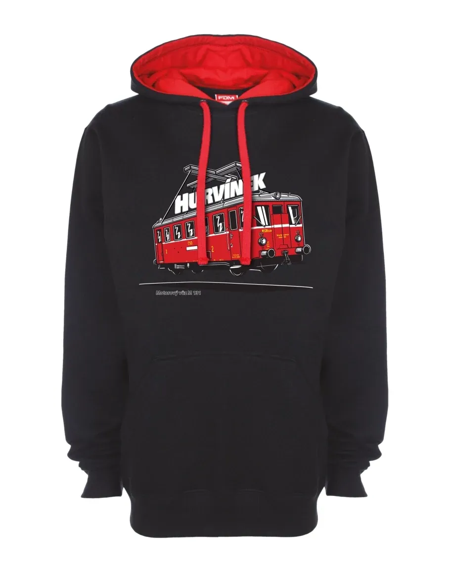 Bluza czerwono-czarna Wagon silnikowy M 131 „Hurvínek“