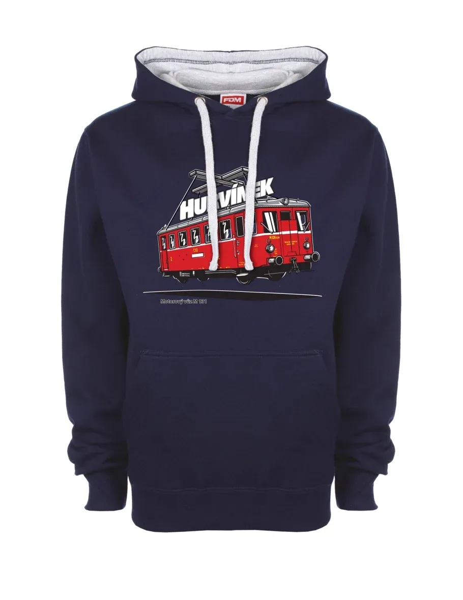 Bluza szaro-królewsko niebieska Wagon silnikowy M 131 „Hurvínek“