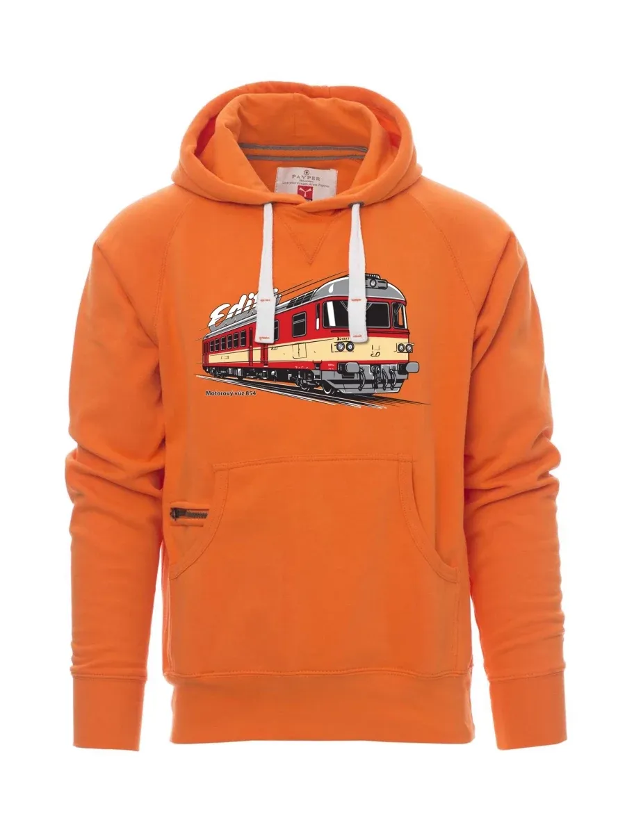 Męska bluza pomarańczowa Wagon silnikowy 854