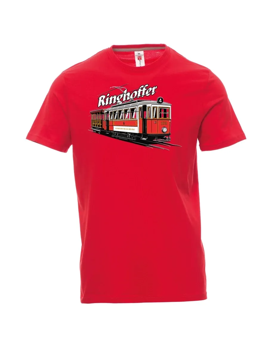 Męski t-shirt czerwony Tramwaj Ringhoffer