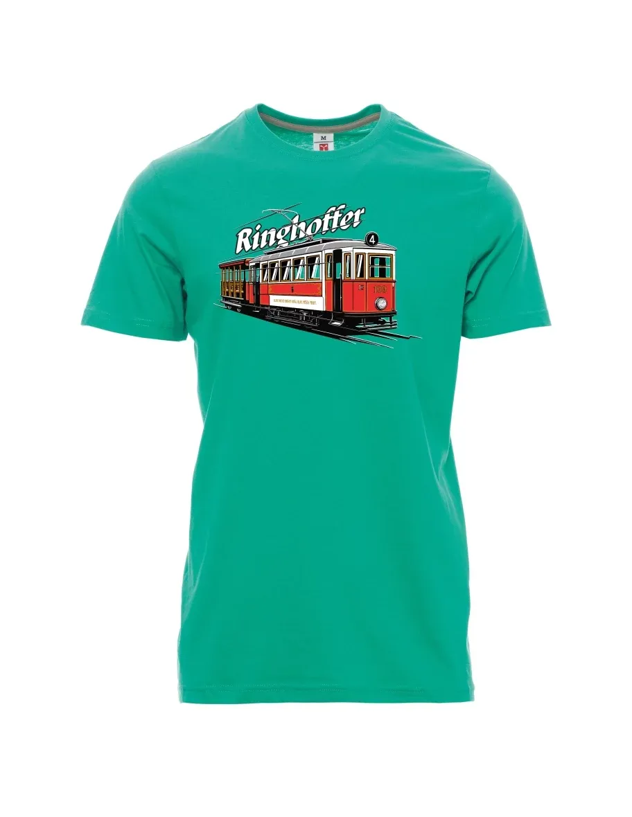Męski t-shirt szmaragdy Tramwaj Ringhoffer