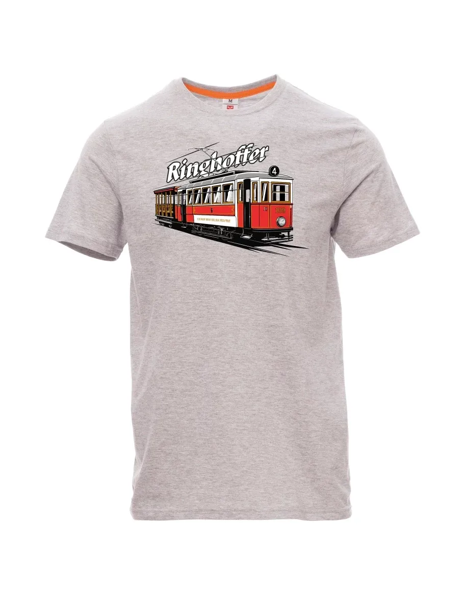 Męski t-shirt szary melanż Tramwaj Ringhoffer