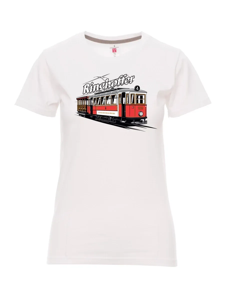 Damski t-shirt biały Tramwaj Ringhoffer