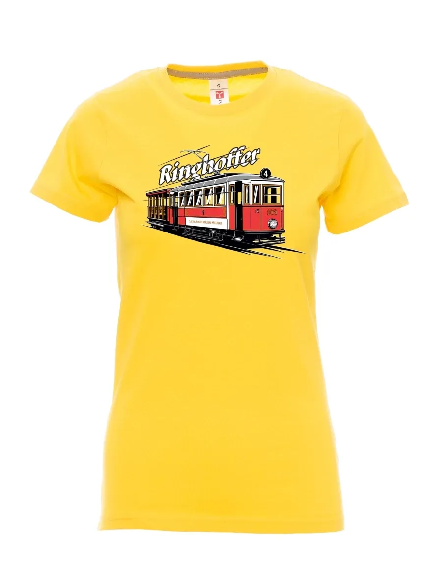 Damski t-shirt żółty Tramwaj Ringhoffer