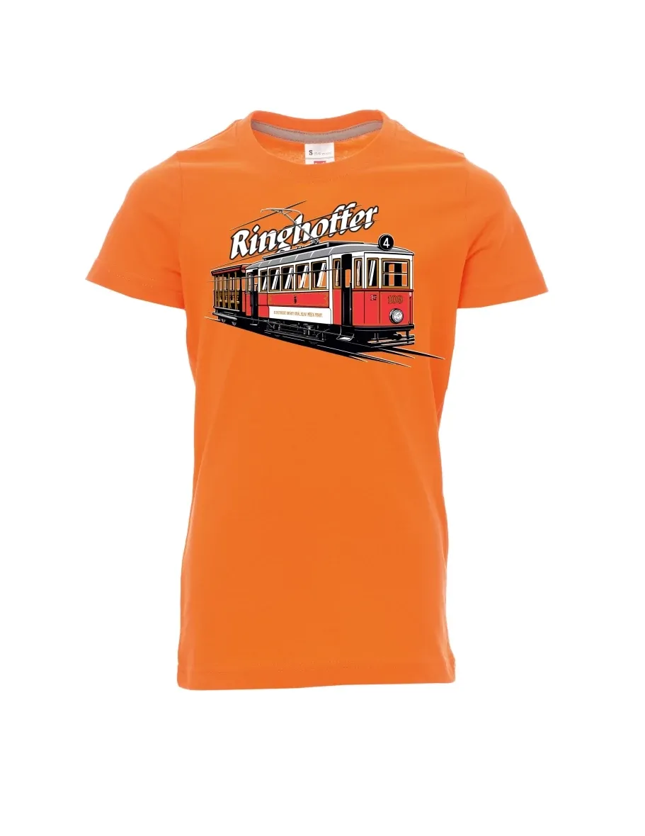 Dziecięcy t-shirt pomarańczowy Tramwaj Ringhoffer