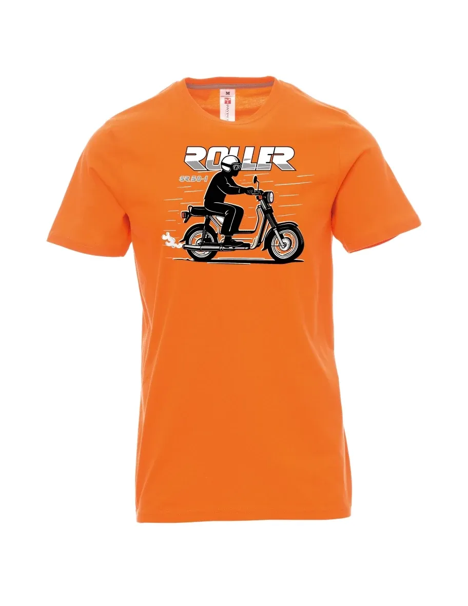 Męski t-shirt pomarańczowy Skuter SR 50/1 Roller