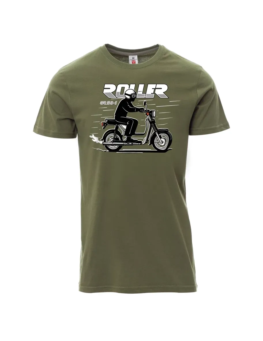 Męski t-shirt khaki Skuter SR 50/1 Roller