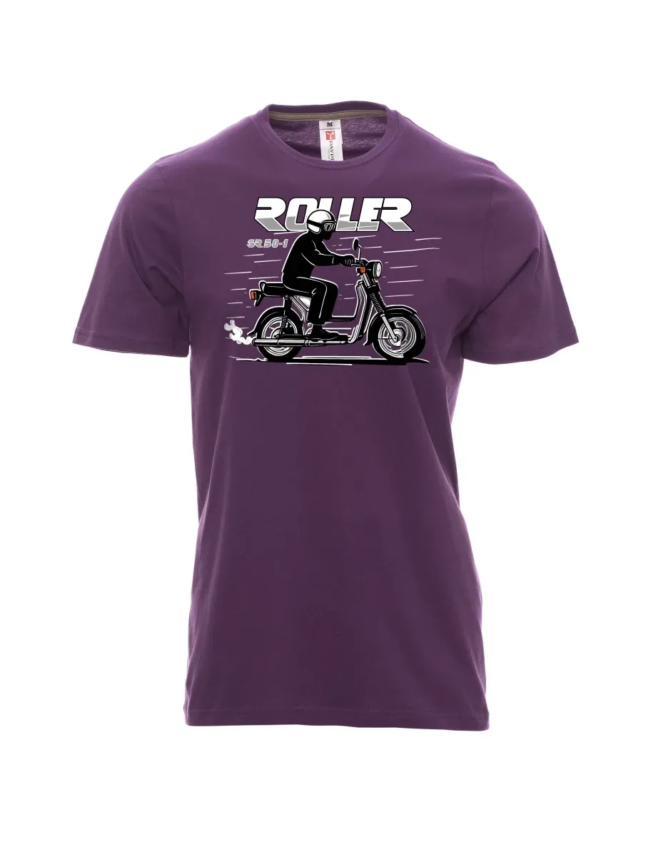 Męski t-shirt purpurowy Skuter SR 50/1 Roller