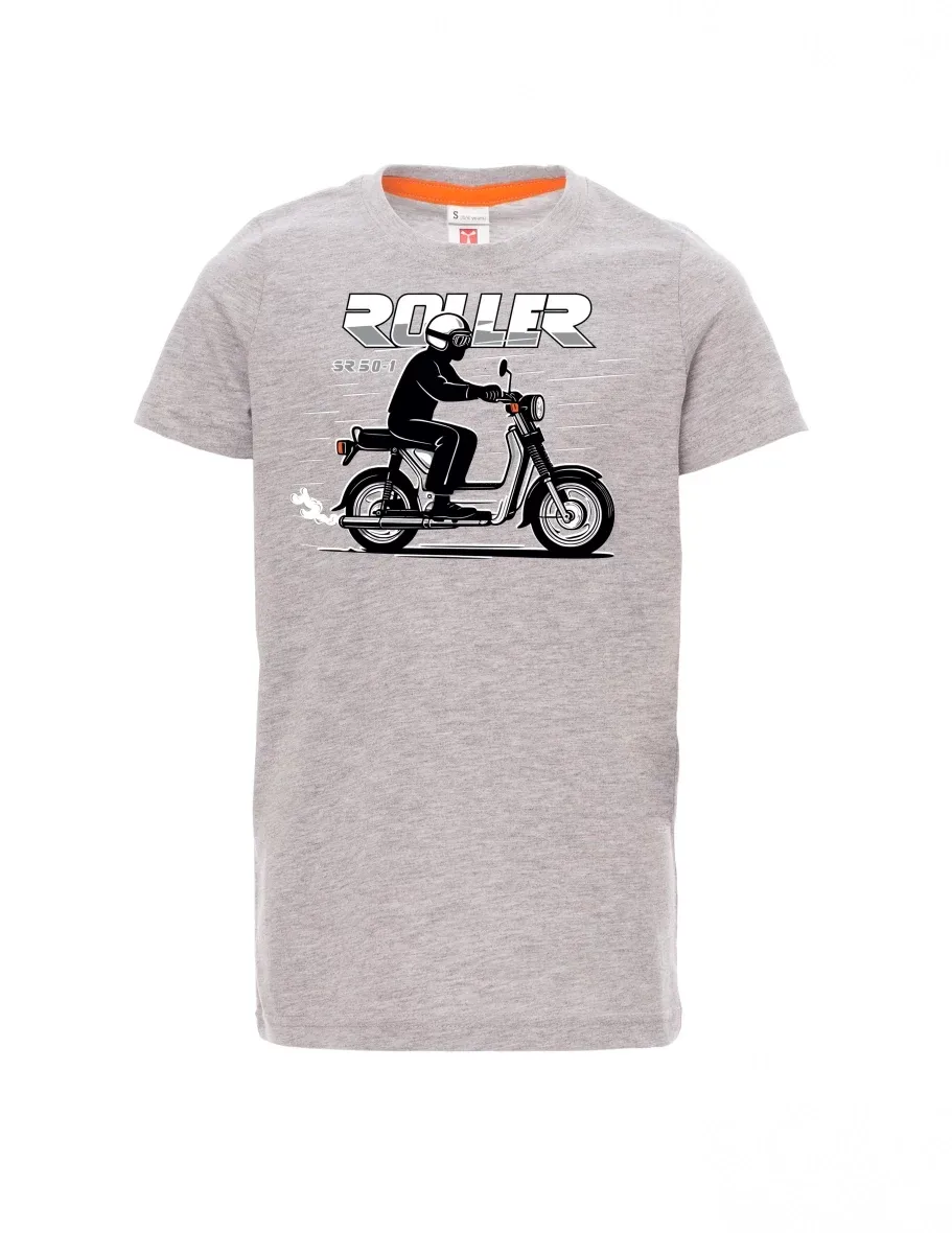 Dziecięcy t-shirt szary melange Skuter SR 50/1 Roller