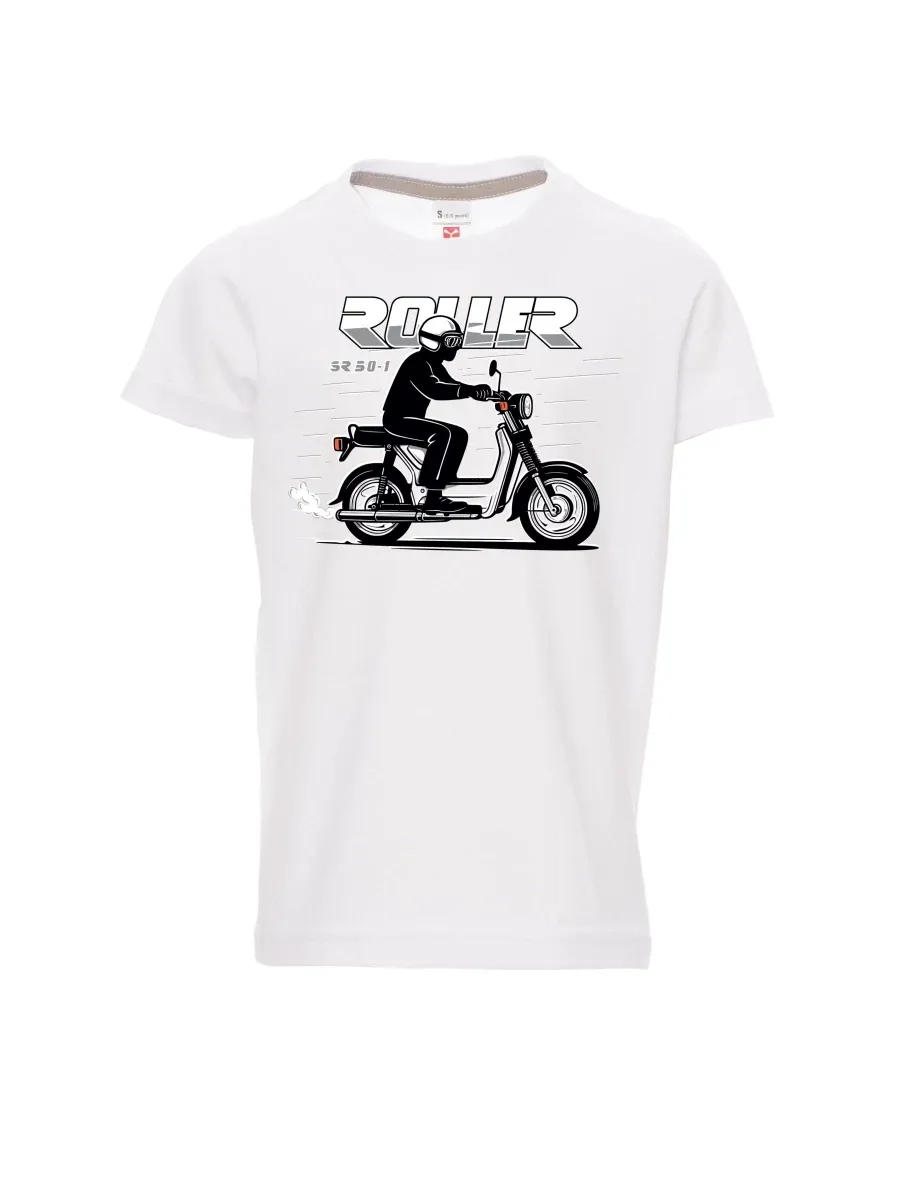 Dziecięcy t-shirt biały Skuter SR 50/1 Roller
