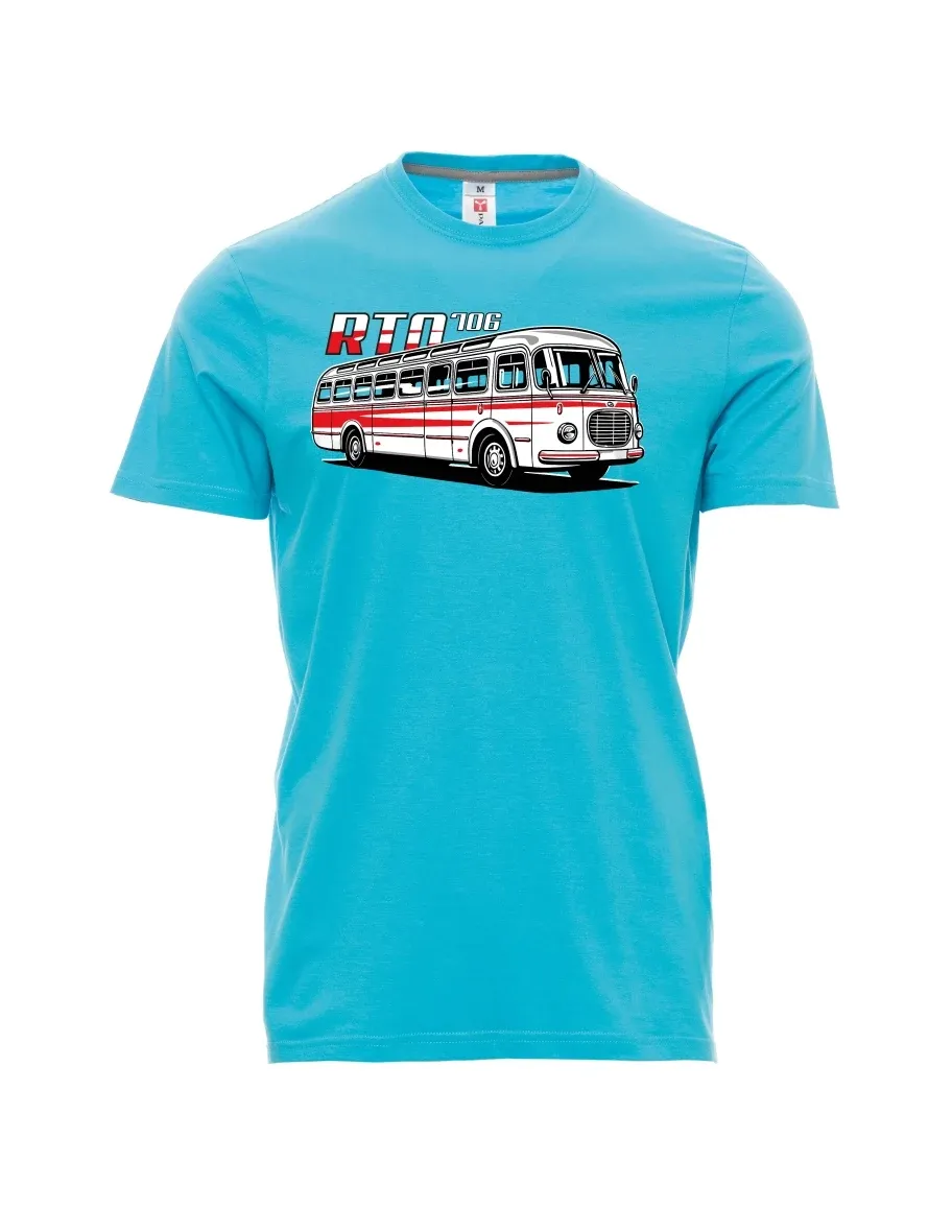 Męski t-shirt turkusowy Autobus RTO 706