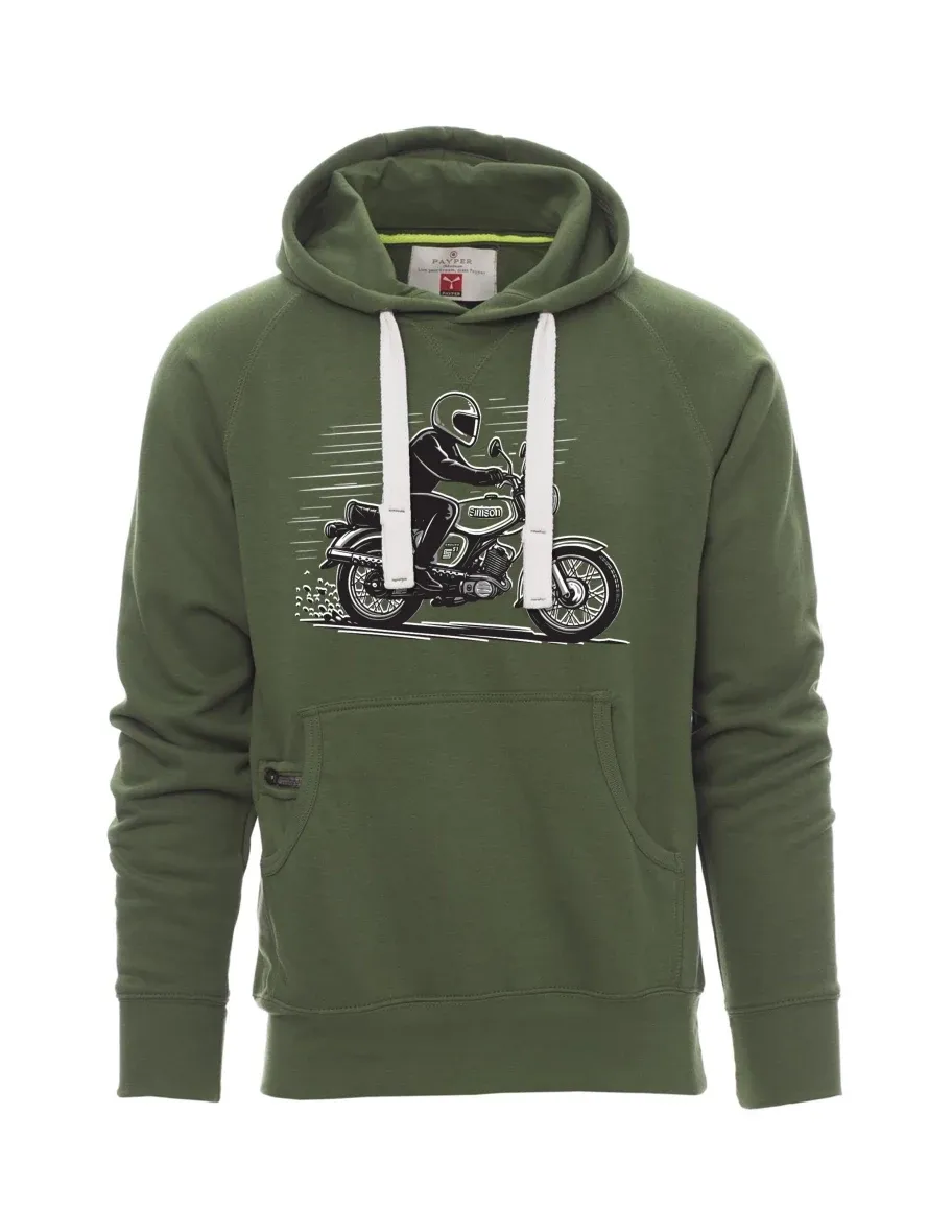 Męska bluza ciemnozielona  Motocykl Enduro S51