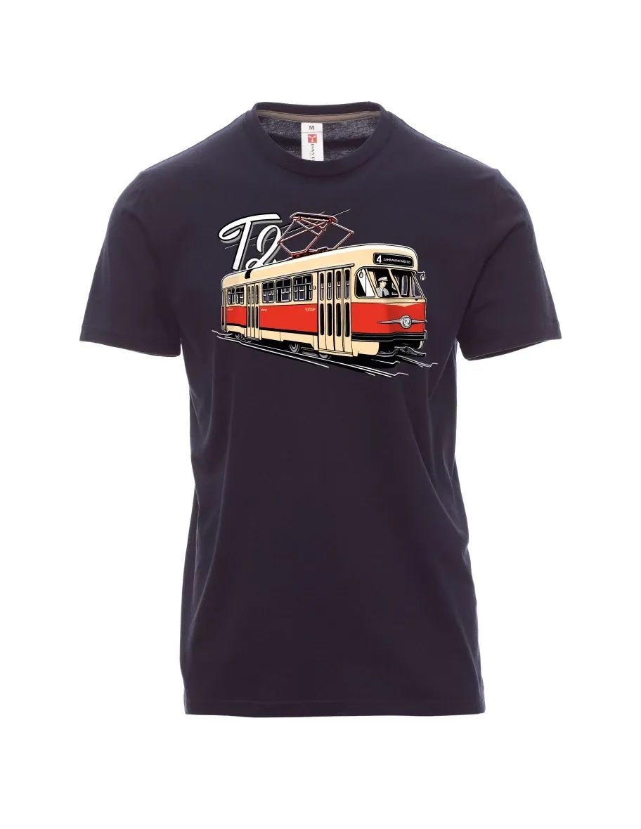 Męski t-shirt marynarka wojenna Tramwaj T2