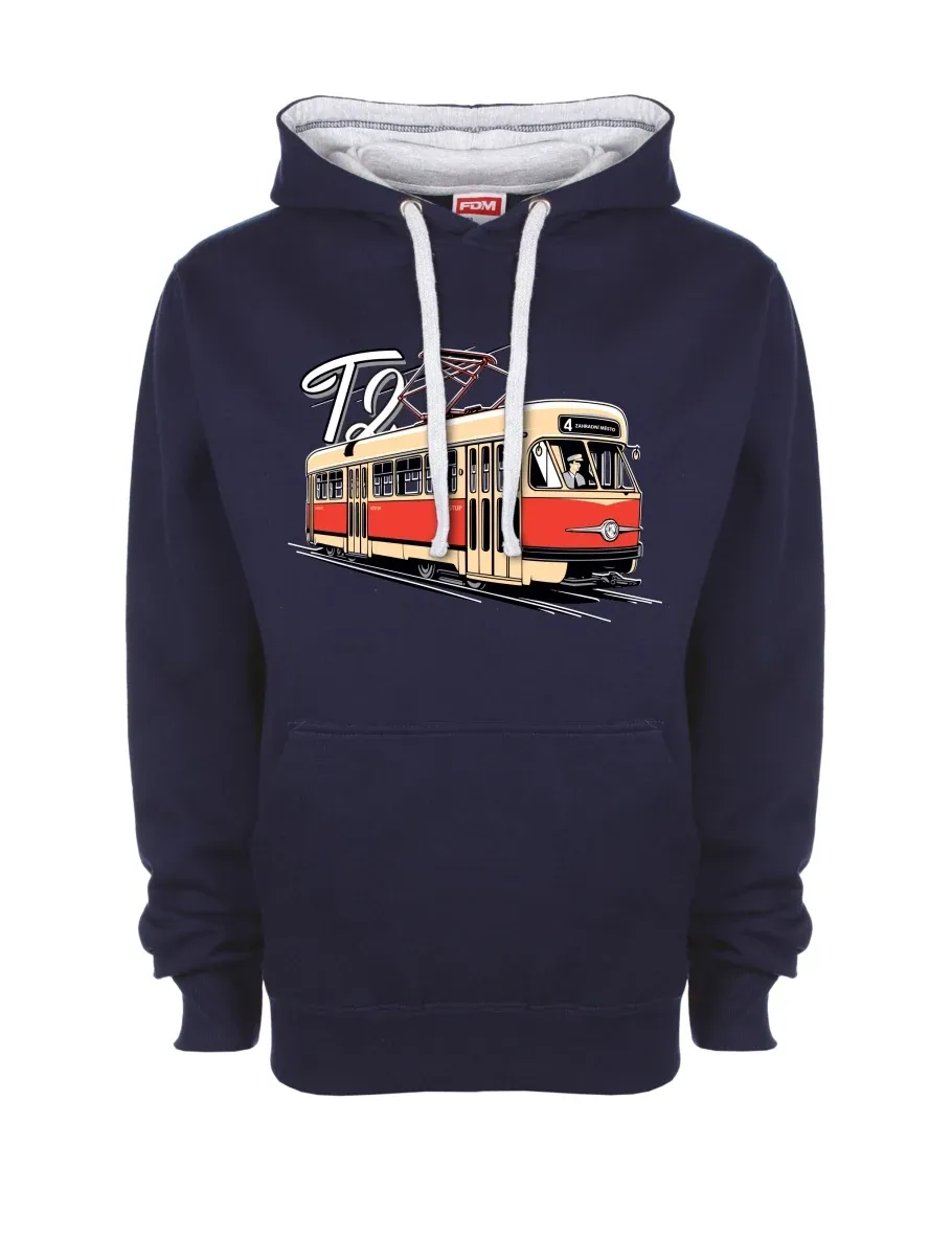 Bluza szaro-królewsko niebieska Tramwaj T2