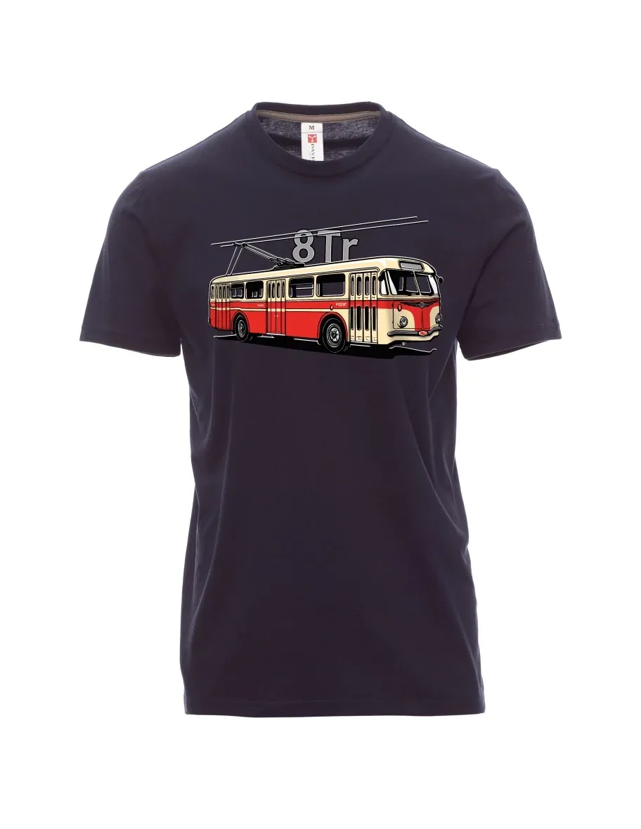Męski t-shirt marynarka wojenna Trolejbus 8Tr