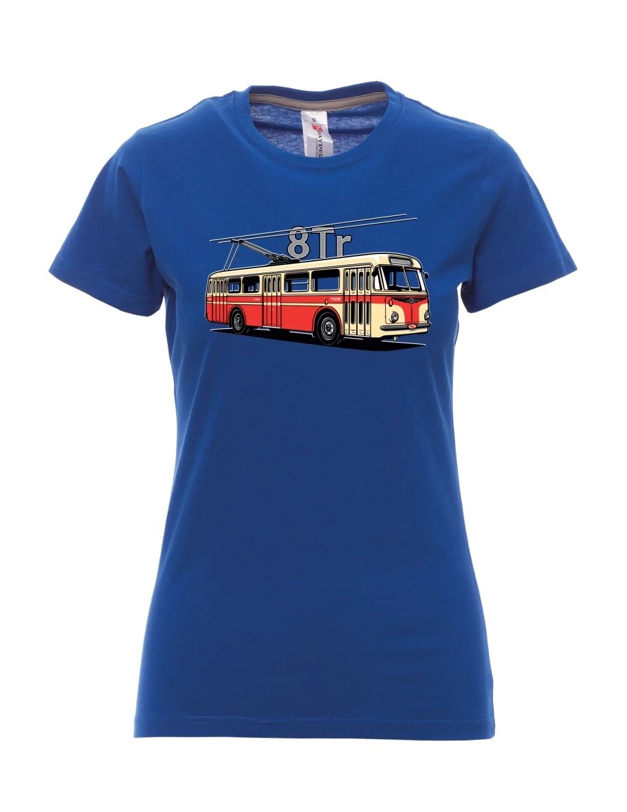 Damski t-shirt królewski niebieski Trolejbus 8Tr