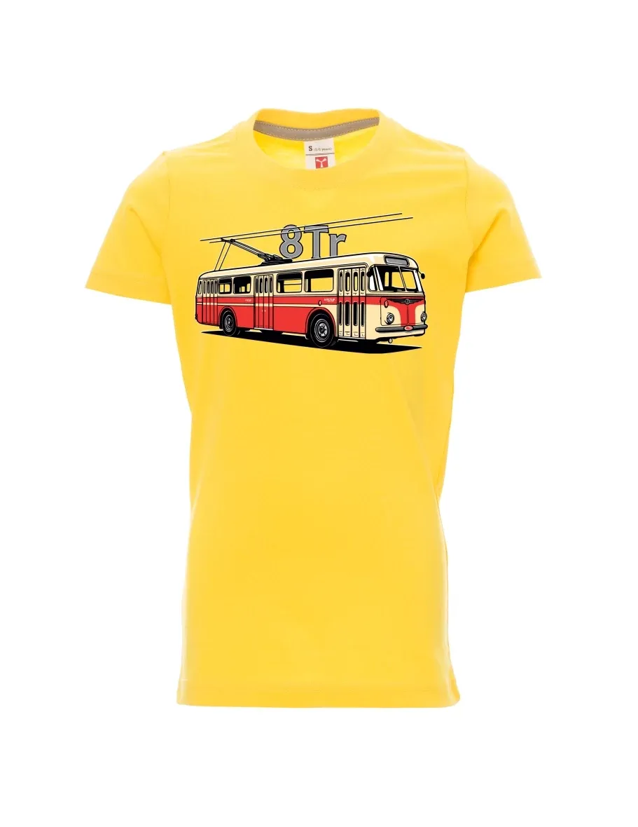 Dziecięcy t-shirt żółty Trolejbus 8Tr