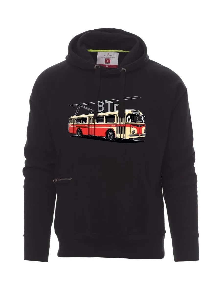 Męska bluza czarna Trolejbus 8Tr