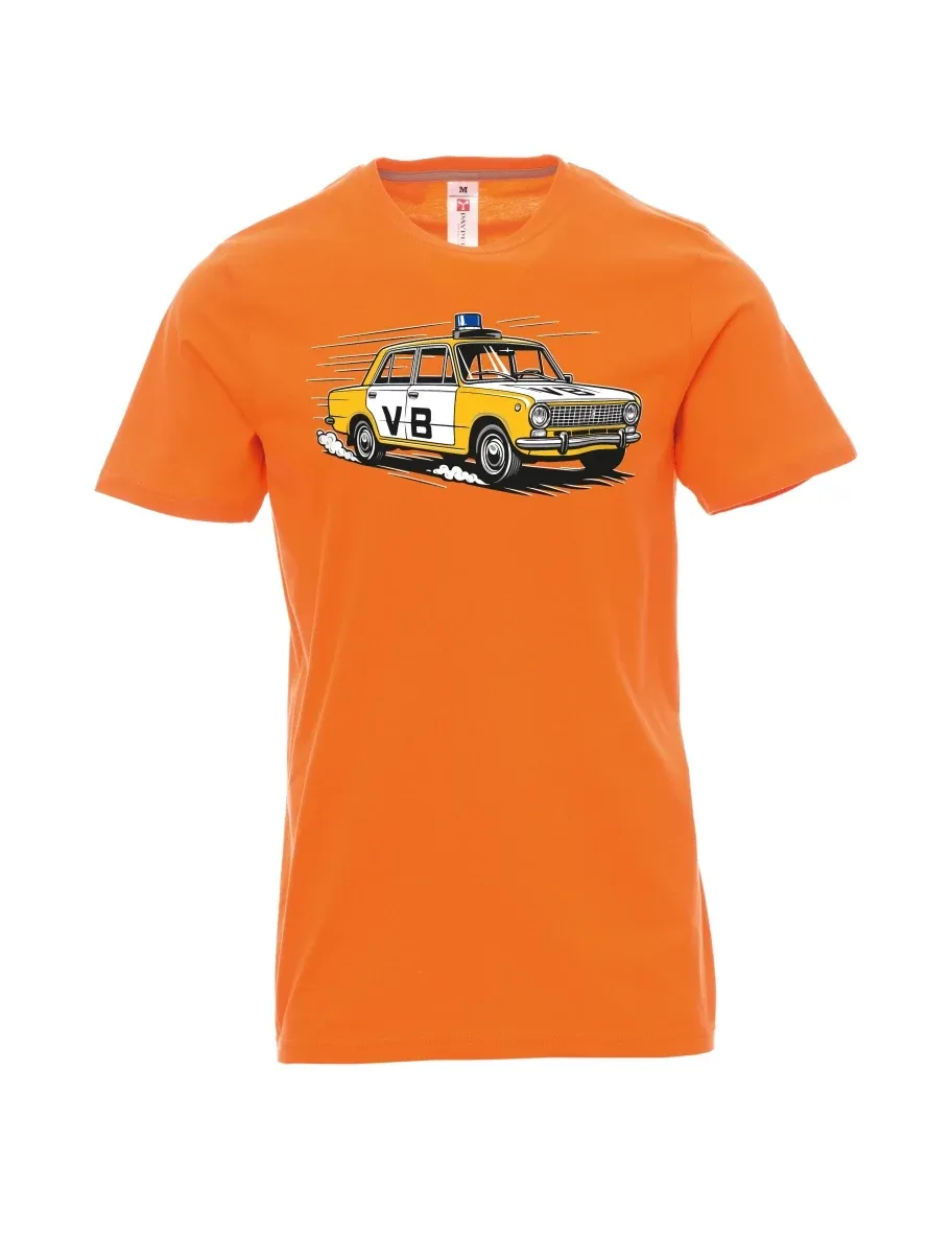 Męski t-shirt pomarańczowy Samochód VAZ 2101 VB