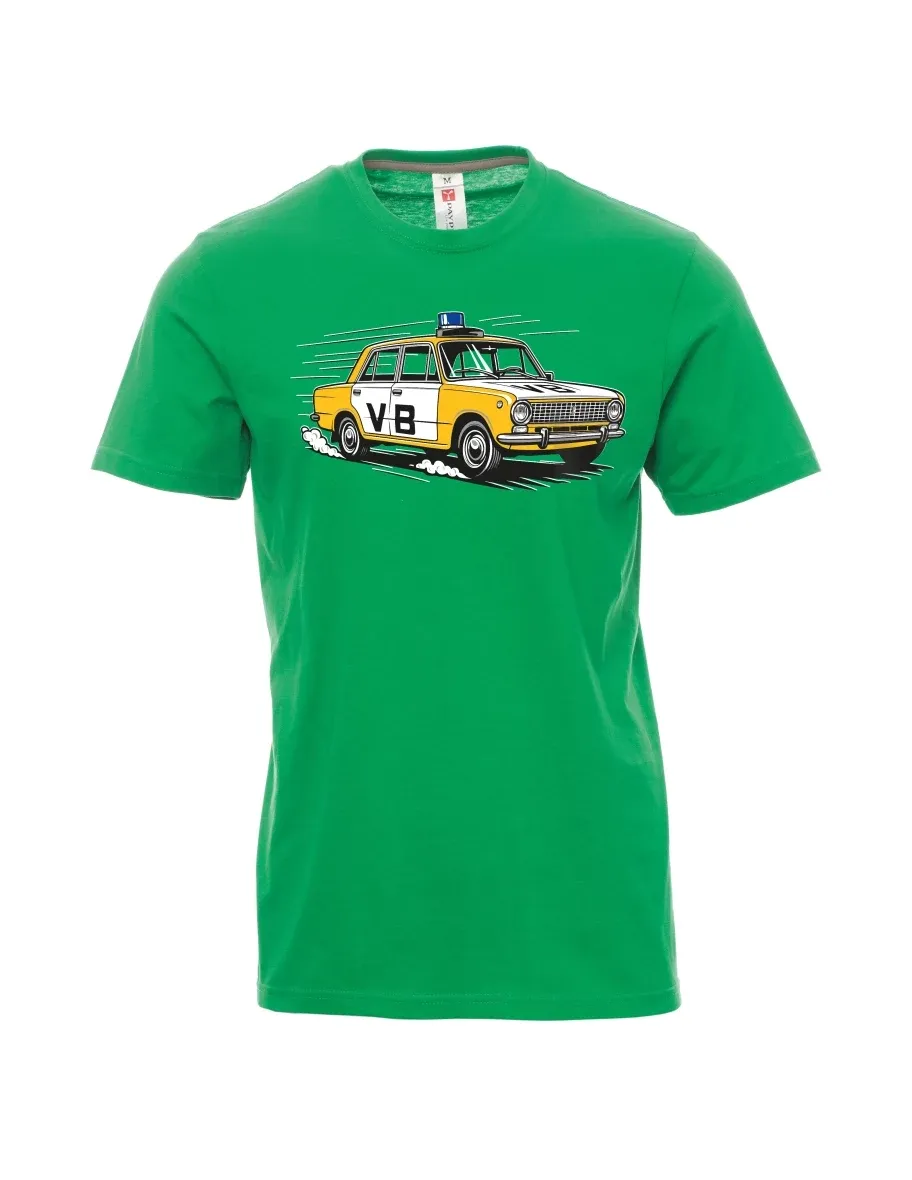 Męski t-shirt zielony Samochód VAZ 2101 VB