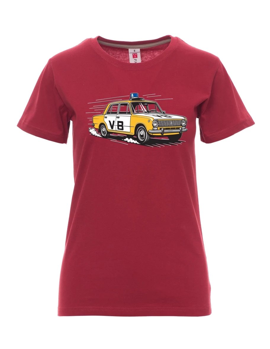 Damski t-shirt bordowy Samochód VAZ 2101 VB